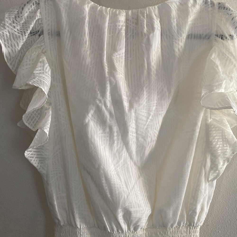 Ramy Brook Bridgette Flutter Sleeve Ruffled V-Neck Dress. Size S - Picture 15 of 15